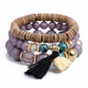 Image of Vintage Natural Crystal Charm Bead Bracelets