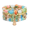 Image of Vintage Natural Crystal Charm Bead Bracelets