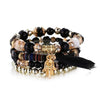 Image of Vintage Natural Crystal Charm Bead Bracelets