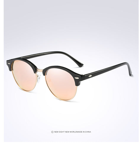 Polarized Semi Rimless Round Sunglasses - Glam Up Accessories