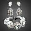 Image of Austrian Crystal Drop Bracelet & Earrings Set - Glam Up Accessories