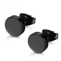 Black Stainless Steel Stud Earrings - Glam Up Accessories