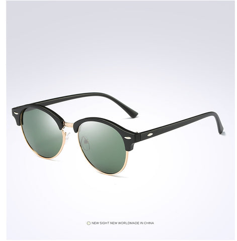 Polarized Semi Rimless Round Sunglasses - Glam Up Accessories