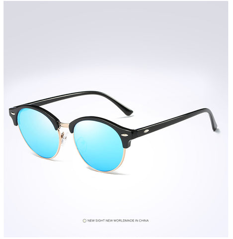 Polarized Semi Rimless Round Sunglasses - Glam Up Accessories