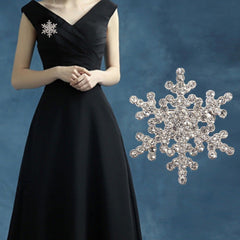 Snowflake Rhinestone Brooch - Glam Up Accessories