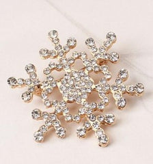 Snowflake Rhinestone Brooch