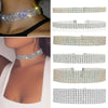 Image of Crystal Rhinestone Choker Necklace - Glam Up Accessories