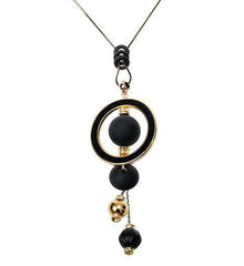 Long Wood Beads Pendant Necklace - Glam Up Accessories