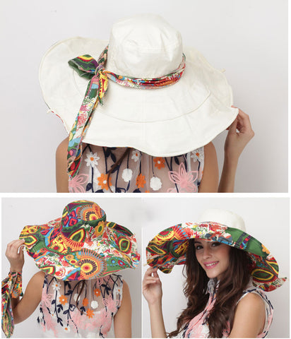 Wide Brim Flower Beach Hat delete - Glam Up Accessories