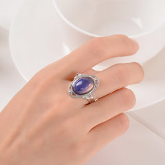 Retro Color Change Oval Mood Ring - Glam Up Accessories