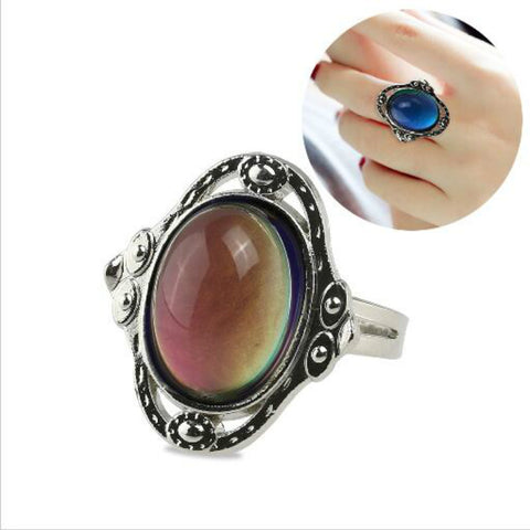 Retro Color Change Oval Mood Ring - Glam Up Accessories