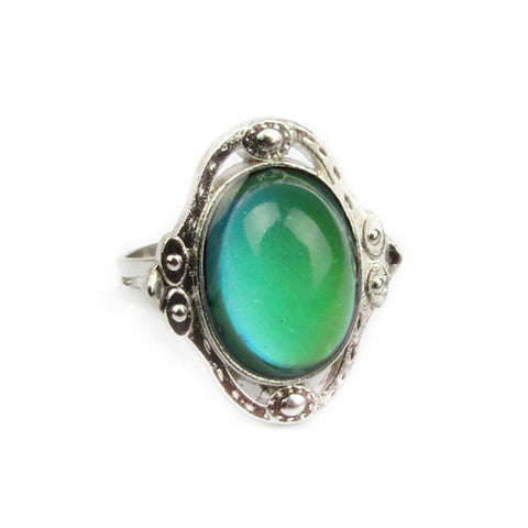 Retro Color Change Oval Mood Ring - Glam Up Accessories