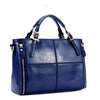 Image of Stylish Patchwork Split Leather Shoulder Bag - Glam Up Accessories