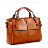 Image of Stylish Patchwork Split Leather Shoulder Bag - Glam Up Accessories