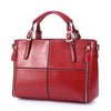 Image of Stylish Patchwork Split Leather Shoulder Bag - Glam Up Accessories