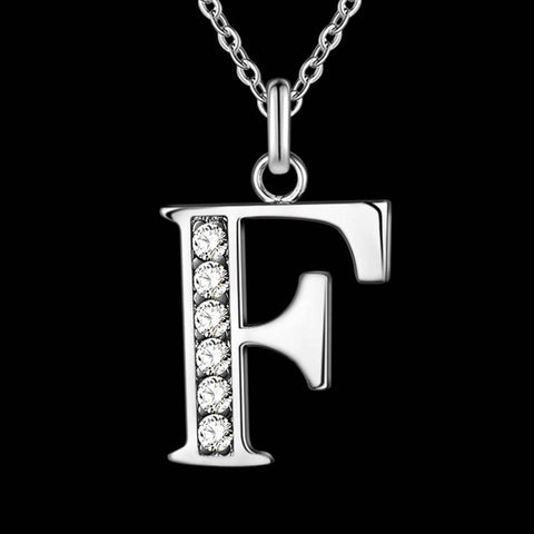 Silver Plated Letter Necklace - Glam Up Accessories