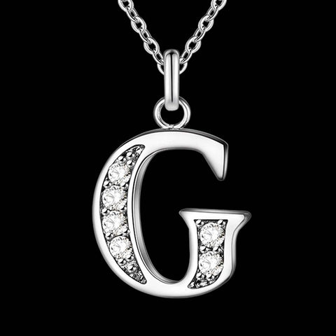 Silver Plated Letter Necklace - Glam Up Accessories