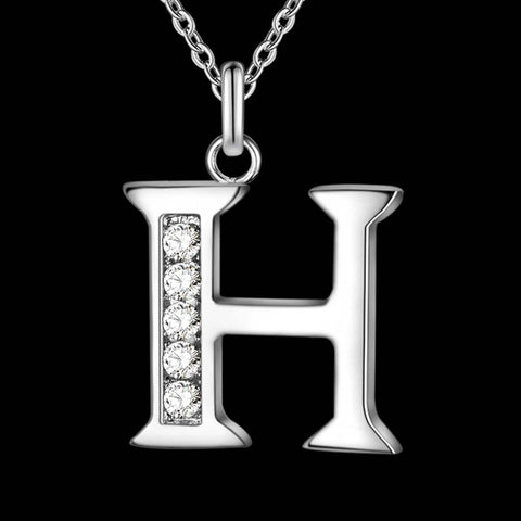 Silver Plated Letter Necklace - Glam Up Accessories