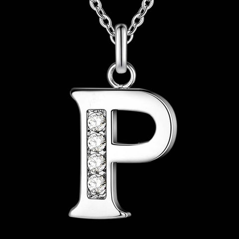 Silver Plated Letter Necklace - Glam Up Accessories