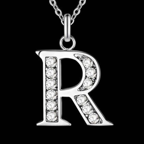 Silver Plated Letter Necklace - Glam Up Accessories