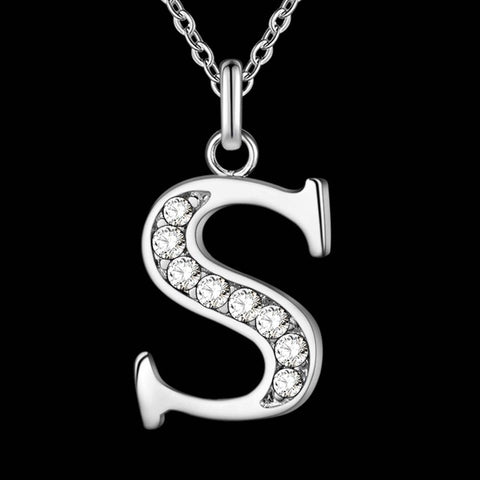 Silver Plated Letter Necklace - Glam Up Accessories