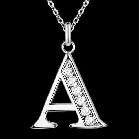 Silver Plated Letter Necklace - Glam Up Accessories