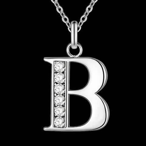 Silver Plated Letter Necklace - Glam Up Accessories