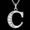 Image of Silver Plated Letter Necklace - Glam Up Accessories