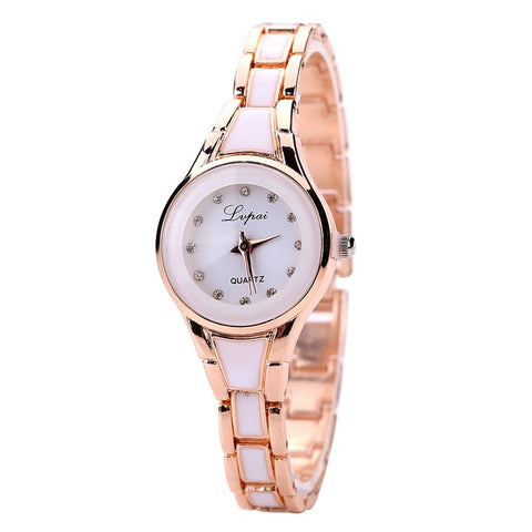 Elegant Gemstone Decorated Dress Watch - Glam Up Accessories