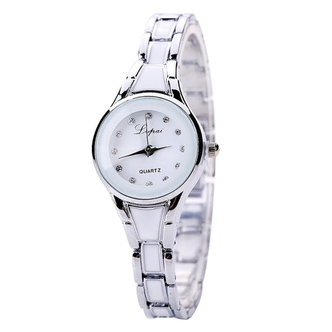 Elegant Gemstone Decorated Dress Watch - Glam Up Accessories