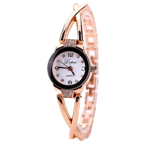 Elegant Gemstone Decorated Dress Watch - Glam Up Accessories