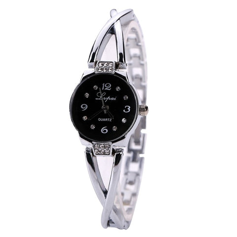 Elegant Gemstone Decorated Dress Watch - Glam Up Accessories