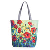 Image of Large Floral Printed Canvas Tote Bag - Glam Up Accessories