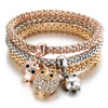 Image of 3 Pcs Crystal Charm Bracelets Set - Glam Up Accessories