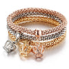 Image of 3 Pcs Crystal Charm Bracelets Set - Glam Up Accessories