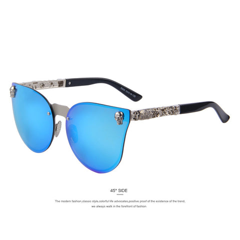 Women's Gothic Skull Metal Frame Sunglasses - Glam Up Accessories