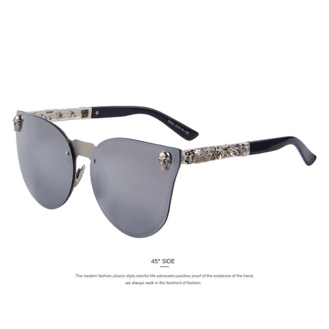 Women's Gothic Skull Metal Frame Sunglasses - Glam Up Accessories