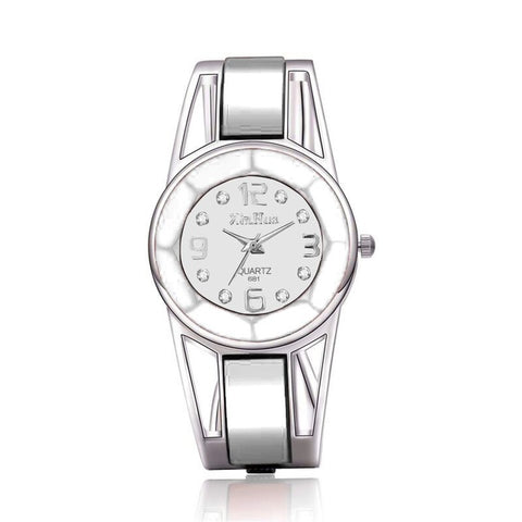 Luxury Stainless Steel Dial Quartz Watch Band - Glam Up Accessories