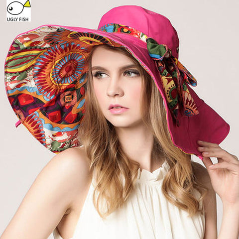 Wide Brim Flower Beach Hat delete - Glam Up Accessories