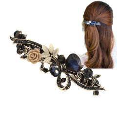 Luxury Crystal Resin Flower Hair Barrette Clip - Glam Up Accessories