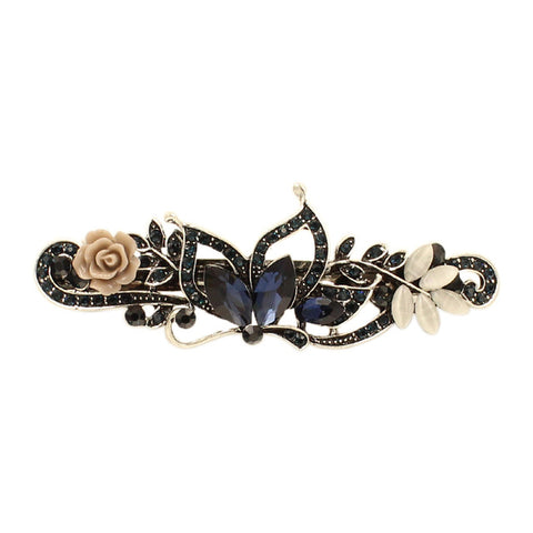 Luxury Crystal Resin Flower Hair Barrette Clip - Glam Up Accessories