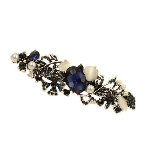 Luxury Crystal Resin Flower Hair Barrette Clip - Glam Up Accessories