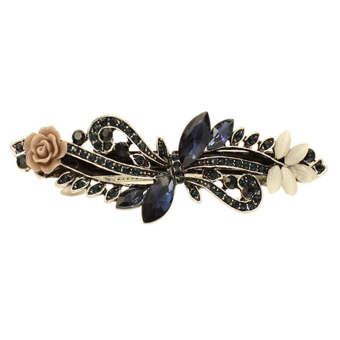 Luxury Crystal Resin Flower Hair Barrette Clip - Glam Up Accessories