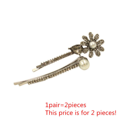 Luxury Crystal Resin Flower Hair Barrette Clip - Glam Up Accessories