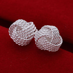 Silver Web Cuff Stud Earrings - Glam Up Accessories