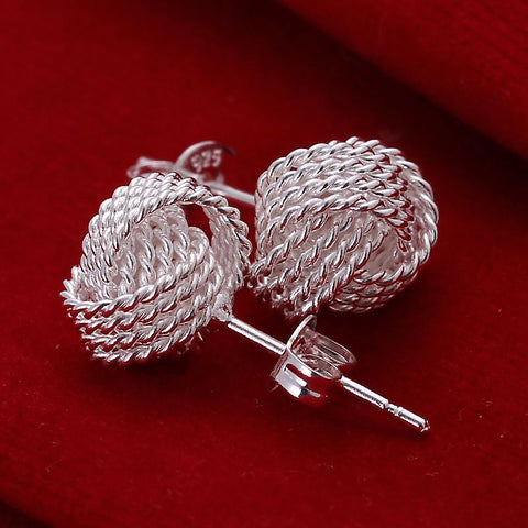 Silver Web Cuff Stud Earrings - Glam Up Accessories