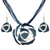 Image of Geometric Crystal Pendant Necklace Drop & Earrings - Glam Up Accessories