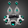 Image of Austrian Crystal Drop Bracelet & Earrings Set - Glam Up Accessories