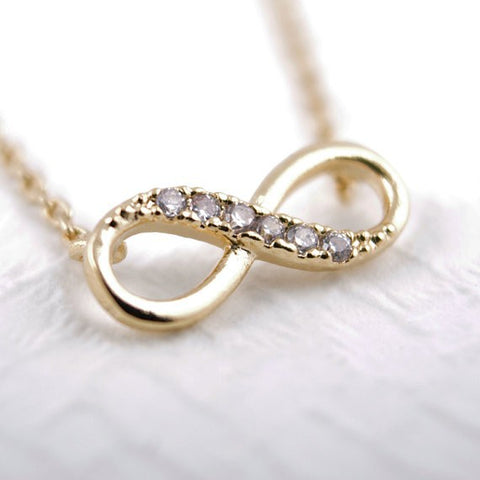 Silver Infinity Crystal Pendant Necklace - Glam Up Accessories