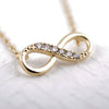Image of Silver Infinity Crystal Pendant Necklace - Glam Up Accessories